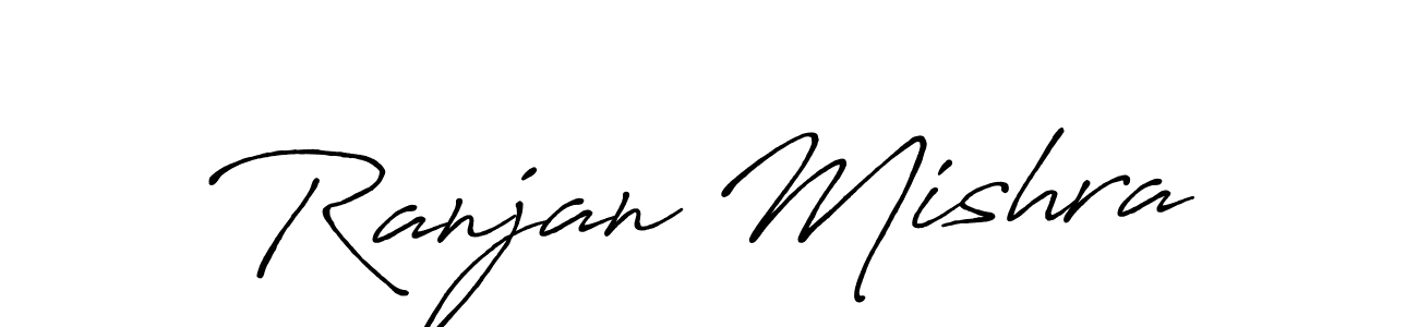 Create a beautiful signature design for name Ranjan Mishra. With this signature (Antro_Vectra_Bolder) fonts, you can make a handwritten signature for free. Ranjan Mishra signature style 7 images and pictures png