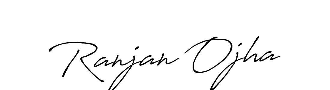 Use a signature maker to create a handwritten signature online. With this signature software, you can design (Antro_Vectra_Bolder) your own signature for name Ranjan Ojha. Ranjan Ojha signature style 7 images and pictures png