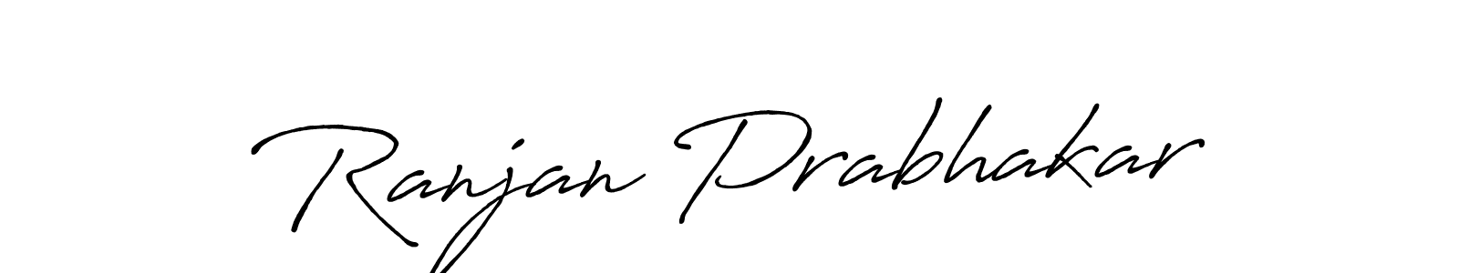Create a beautiful signature design for name Ranjan Prabhakar. With this signature (Antro_Vectra_Bolder) fonts, you can make a handwritten signature for free. Ranjan Prabhakar signature style 7 images and pictures png