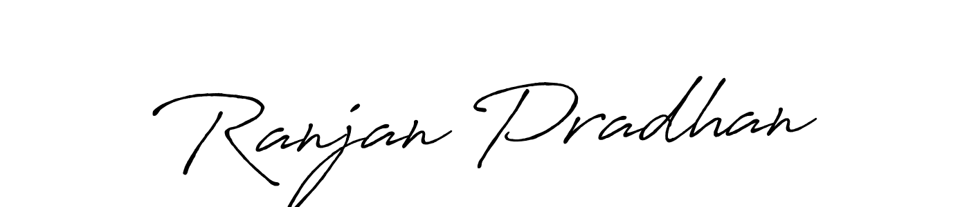 Create a beautiful signature design for name Ranjan Pradhan. With this signature (Antro_Vectra_Bolder) fonts, you can make a handwritten signature for free. Ranjan Pradhan signature style 7 images and pictures png