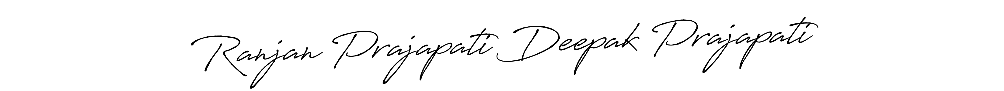 Antro_Vectra_Bolder is a professional signature style that is perfect for those who want to add a touch of class to their signature. It is also a great choice for those who want to make their signature more unique. Get Ranjan Prajapati Deepak Prajapati name to fancy signature for free. Ranjan Prajapati Deepak Prajapati signature style 7 images and pictures png