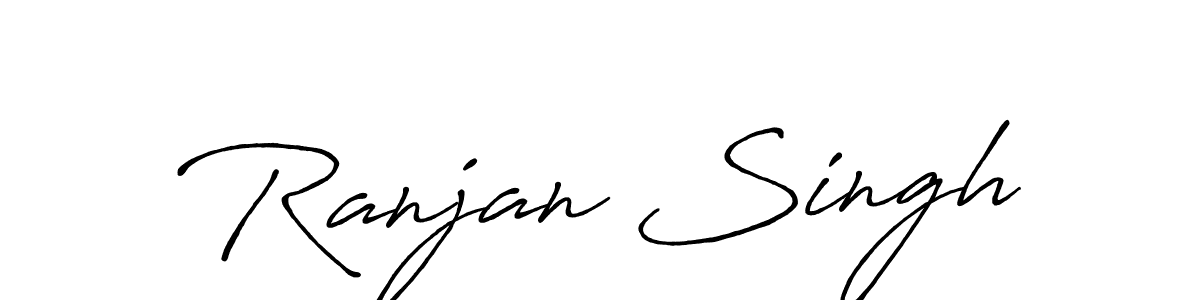 Create a beautiful signature design for name Ranjan Singh. With this signature (Antro_Vectra_Bolder) fonts, you can make a handwritten signature for free. Ranjan Singh signature style 7 images and pictures png
