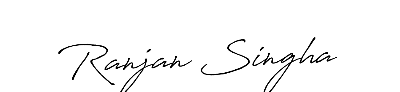 The best way (Antro_Vectra_Bolder) to make a short signature is to pick only two or three words in your name. The name Ranjan Singha include a total of six letters. For converting this name. Ranjan Singha signature style 7 images and pictures png