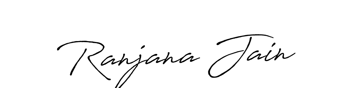 You should practise on your own different ways (Antro_Vectra_Bolder) to write your name (Ranjana Jain) in signature. don't let someone else do it for you. Ranjana Jain signature style 7 images and pictures png