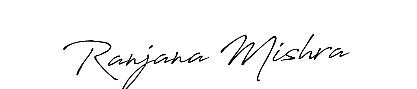 Antro_Vectra_Bolder is a professional signature style that is perfect for those who want to add a touch of class to their signature. It is also a great choice for those who want to make their signature more unique. Get Ranjana Mishra name to fancy signature for free. Ranjana Mishra signature style 7 images and pictures png