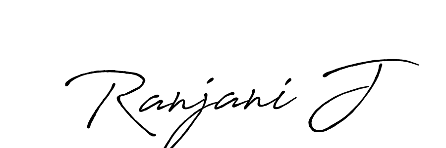 You should practise on your own different ways (Antro_Vectra_Bolder) to write your name (Ranjani J) in signature. don't let someone else do it for you. Ranjani J signature style 7 images and pictures png