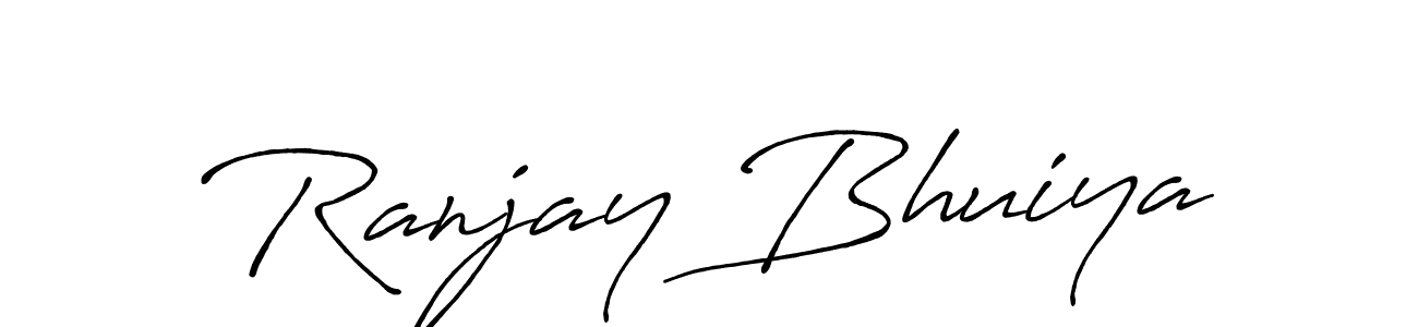 Create a beautiful signature design for name Ranjay Bhuiya. With this signature (Antro_Vectra_Bolder) fonts, you can make a handwritten signature for free. Ranjay Bhuiya signature style 7 images and pictures png