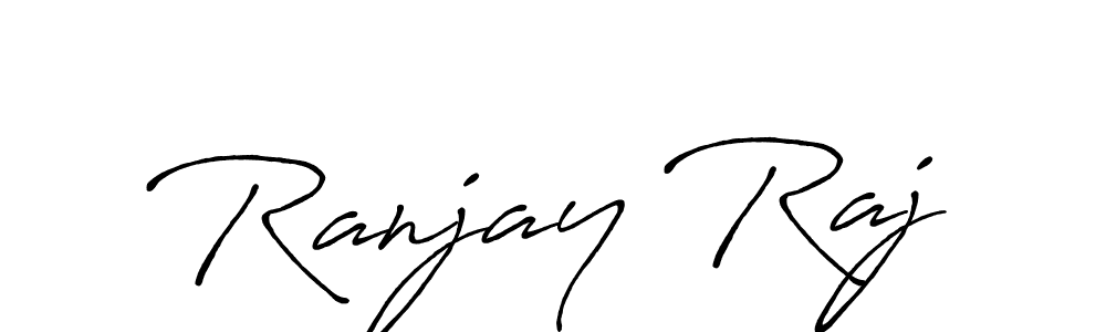 You should practise on your own different ways (Antro_Vectra_Bolder) to write your name (Ranjay Raj) in signature. don't let someone else do it for you. Ranjay Raj signature style 7 images and pictures png