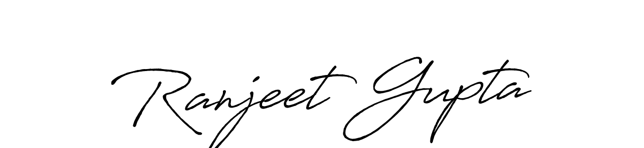 Create a beautiful signature design for name Ranjeet Gupta. With this signature (Antro_Vectra_Bolder) fonts, you can make a handwritten signature for free. Ranjeet Gupta signature style 7 images and pictures png