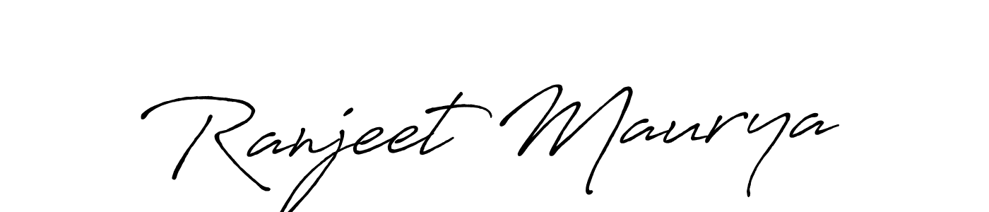 Create a beautiful signature design for name Ranjeet Maurya. With this signature (Antro_Vectra_Bolder) fonts, you can make a handwritten signature for free. Ranjeet Maurya signature style 7 images and pictures png