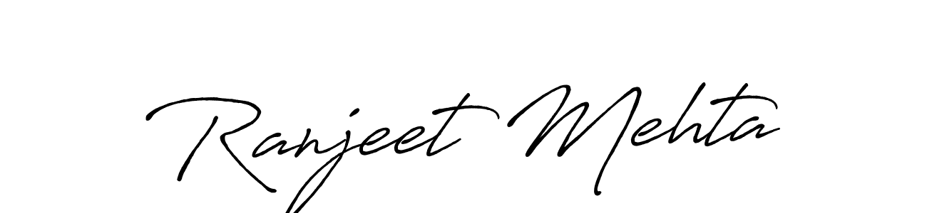 Similarly Antro_Vectra_Bolder is the best handwritten signature design. Signature creator online .You can use it as an online autograph creator for name Ranjeet Mehta. Ranjeet Mehta signature style 7 images and pictures png