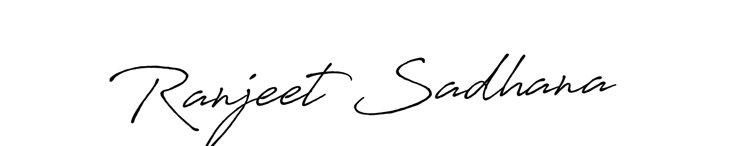 Also we have Ranjeet Sadhana name is the best signature style. Create professional handwritten signature collection using Antro_Vectra_Bolder autograph style. Ranjeet Sadhana signature style 7 images and pictures png