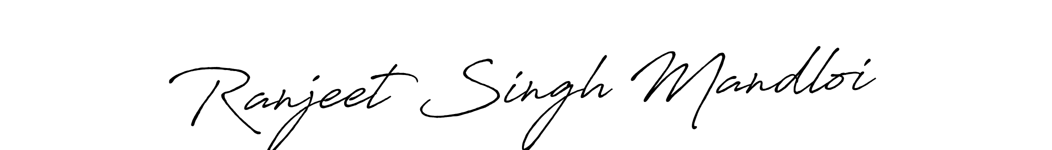Also we have Ranjeet Singh Mandloi name is the best signature style. Create professional handwritten signature collection using Antro_Vectra_Bolder autograph style. Ranjeet Singh Mandloi signature style 7 images and pictures png