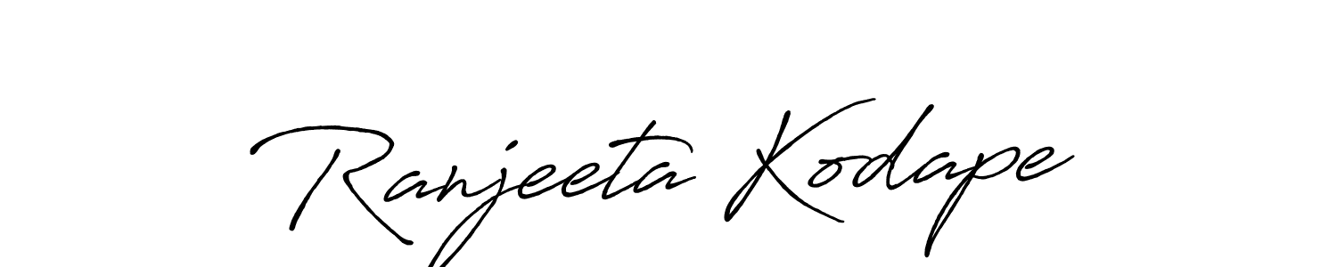 Also we have Ranjeeta Kodape name is the best signature style. Create professional handwritten signature collection using Antro_Vectra_Bolder autograph style. Ranjeeta Kodape signature style 7 images and pictures png