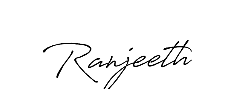 Use a signature maker to create a handwritten signature online. With this signature software, you can design (Antro_Vectra_Bolder) your own signature for name Ranjeeth. Ranjeeth signature style 7 images and pictures png