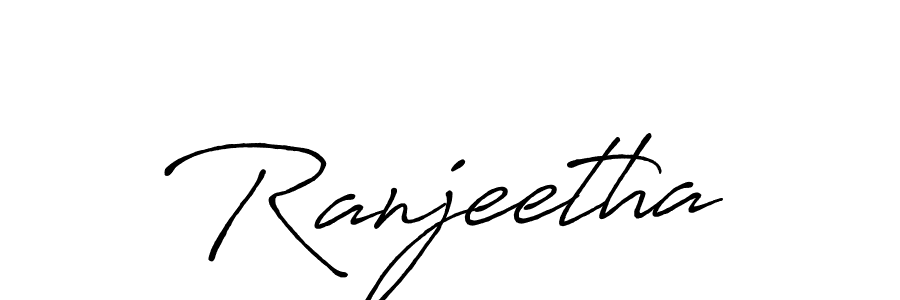 Also we have Ranjeetha name is the best signature style. Create professional handwritten signature collection using Antro_Vectra_Bolder autograph style. Ranjeetha signature style 7 images and pictures png