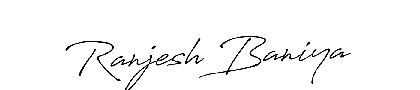 Similarly Antro_Vectra_Bolder is the best handwritten signature design. Signature creator online .You can use it as an online autograph creator for name Ranjesh Baniya. Ranjesh Baniya signature style 7 images and pictures png