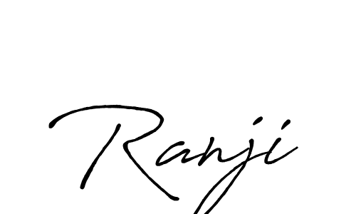 Make a beautiful signature design for name Ranji. With this signature (Antro_Vectra_Bolder) style, you can create a handwritten signature for free. Ranji signature style 7 images and pictures png