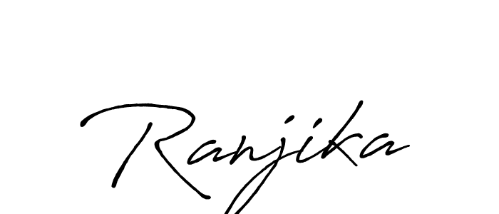 Make a beautiful signature design for name Ranjika. With this signature (Antro_Vectra_Bolder) style, you can create a handwritten signature for free. Ranjika signature style 7 images and pictures png