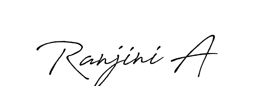 Design your own signature with our free online signature maker. With this signature software, you can create a handwritten (Antro_Vectra_Bolder) signature for name Ranjini A. Ranjini A signature style 7 images and pictures png