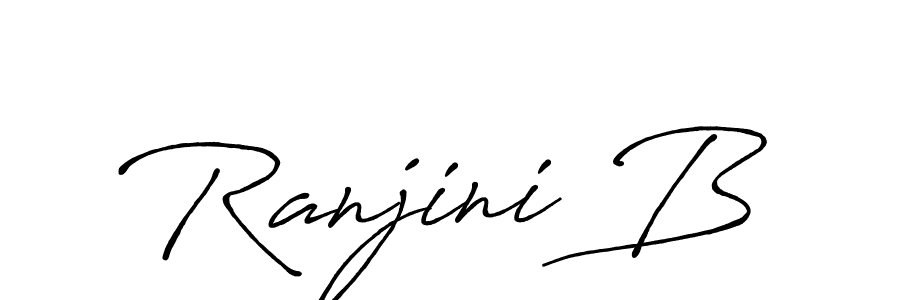 Use a signature maker to create a handwritten signature online. With this signature software, you can design (Antro_Vectra_Bolder) your own signature for name Ranjini B. Ranjini B signature style 7 images and pictures png