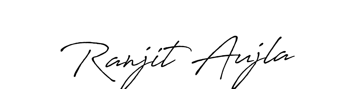 This is the best signature style for the Ranjit Aujla name. Also you like these signature font (Antro_Vectra_Bolder). Mix name signature. Ranjit Aujla signature style 7 images and pictures png