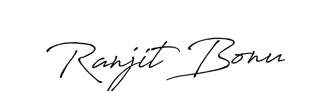 How to make Ranjit Bonu name signature. Use Antro_Vectra_Bolder style for creating short signs online. This is the latest handwritten sign. Ranjit Bonu signature style 7 images and pictures png