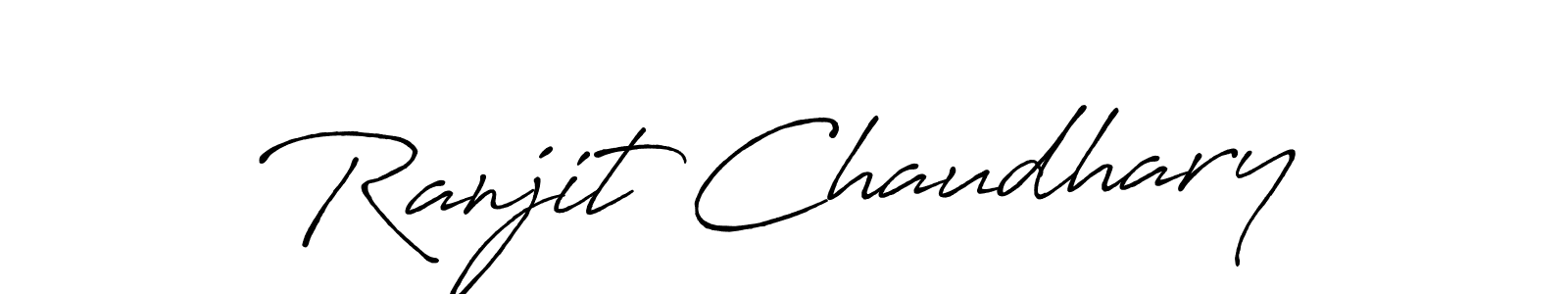 How to make Ranjit Chaudhary name signature. Use Antro_Vectra_Bolder style for creating short signs online. This is the latest handwritten sign. Ranjit Chaudhary signature style 7 images and pictures png