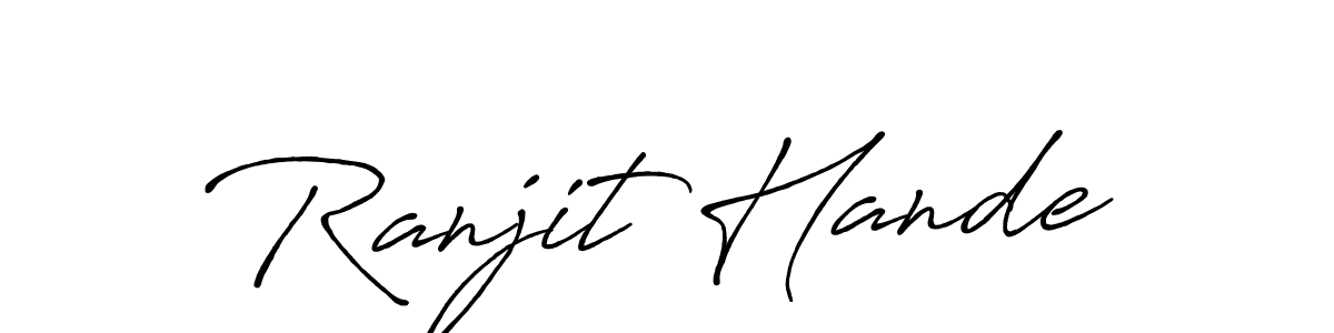 Ranjit Hande stylish signature style. Best Handwritten Sign (Antro_Vectra_Bolder) for my name. Handwritten Signature Collection Ideas for my name Ranjit Hande. Ranjit Hande signature style 7 images and pictures png