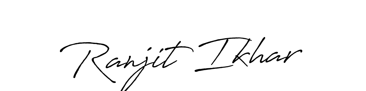 Also we have Ranjit Ikhar name is the best signature style. Create professional handwritten signature collection using Antro_Vectra_Bolder autograph style. Ranjit Ikhar signature style 7 images and pictures png