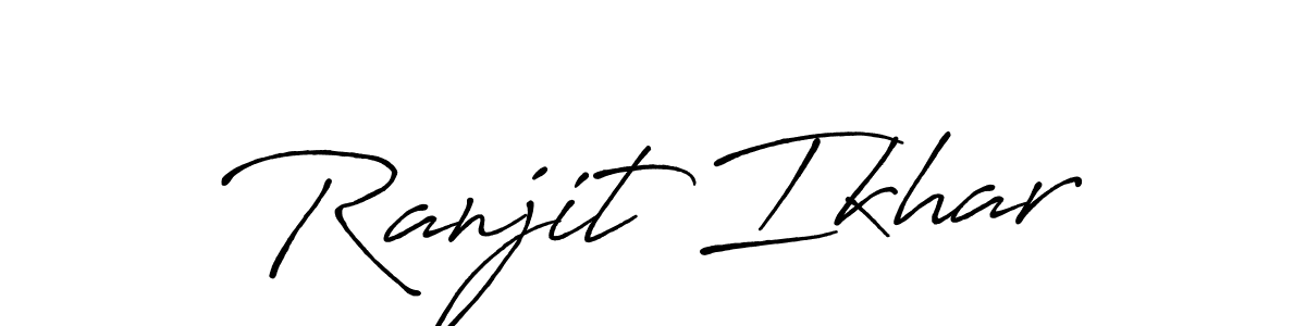 This is the best signature style for the Ranjit Ikhar name. Also you like these signature font (Antro_Vectra_Bolder). Mix name signature. Ranjit Ikhar signature style 7 images and pictures png