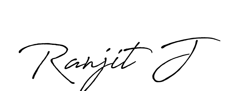 Design your own signature with our free online signature maker. With this signature software, you can create a handwritten (Antro_Vectra_Bolder) signature for name Ranjit J. Ranjit J signature style 7 images and pictures png