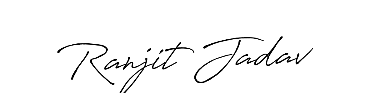 How to make Ranjit Jadav signature? Antro_Vectra_Bolder is a professional autograph style. Create handwritten signature for Ranjit Jadav name. Ranjit Jadav signature style 7 images and pictures png