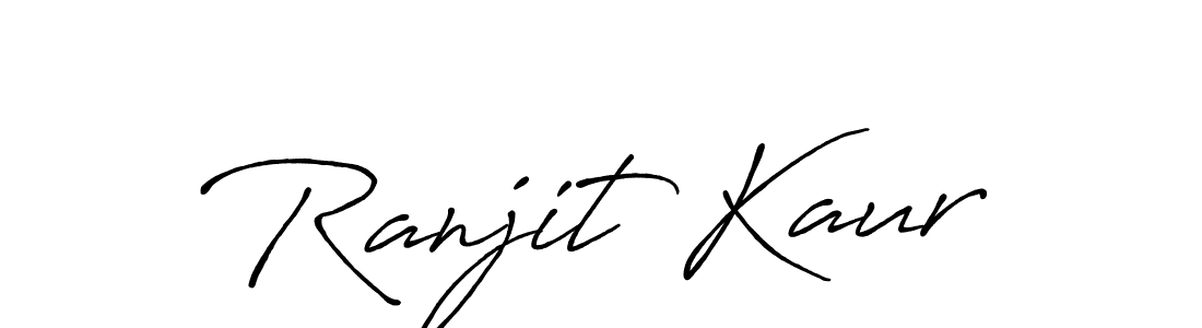 How to make Ranjit Kaur name signature. Use Antro_Vectra_Bolder style for creating short signs online. This is the latest handwritten sign. Ranjit Kaur signature style 7 images and pictures png