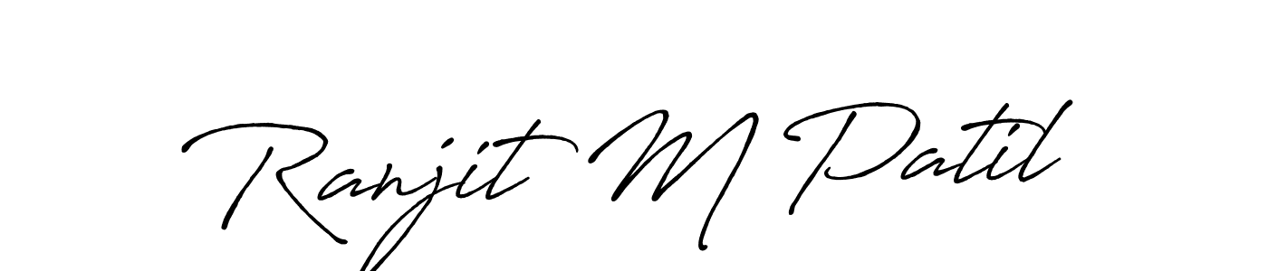 Design your own signature with our free online signature maker. With this signature software, you can create a handwritten (Antro_Vectra_Bolder) signature for name Ranjit M Patil. Ranjit M Patil signature style 7 images and pictures png