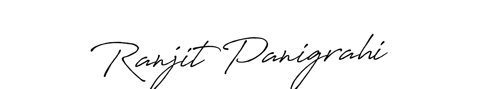How to make Ranjit Panigrahi name signature. Use Antro_Vectra_Bolder style for creating short signs online. This is the latest handwritten sign. Ranjit Panigrahi signature style 7 images and pictures png