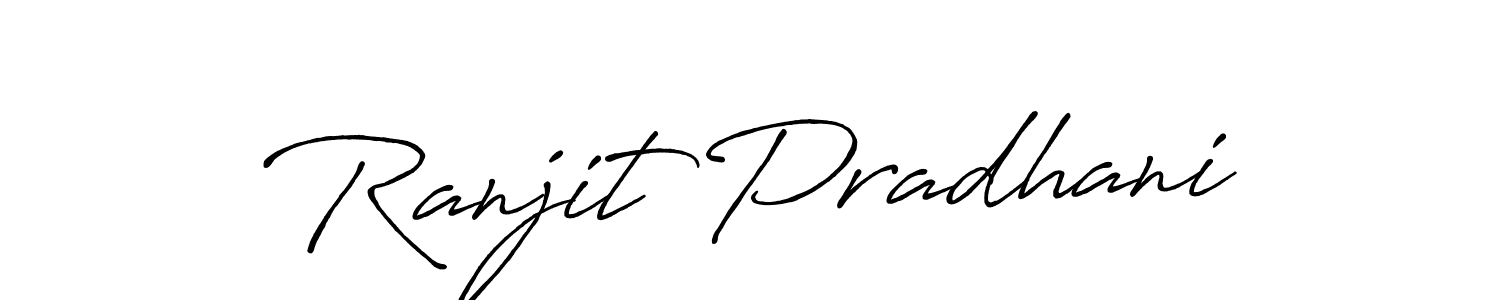 Use a signature maker to create a handwritten signature online. With this signature software, you can design (Antro_Vectra_Bolder) your own signature for name Ranjit Pradhani. Ranjit Pradhani signature style 7 images and pictures png