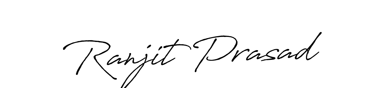 Create a beautiful signature design for name Ranjit Prasad. With this signature (Antro_Vectra_Bolder) fonts, you can make a handwritten signature for free. Ranjit Prasad signature style 7 images and pictures png