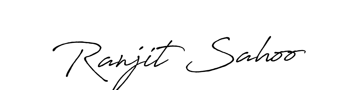 Ranjit Sahoo stylish signature style. Best Handwritten Sign (Antro_Vectra_Bolder) for my name. Handwritten Signature Collection Ideas for my name Ranjit Sahoo. Ranjit Sahoo signature style 7 images and pictures png