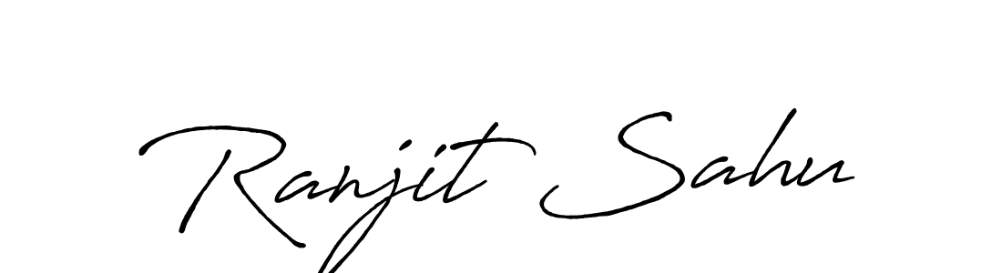 Create a beautiful signature design for name Ranjit Sahu. With this signature (Antro_Vectra_Bolder) fonts, you can make a handwritten signature for free. Ranjit Sahu signature style 7 images and pictures png