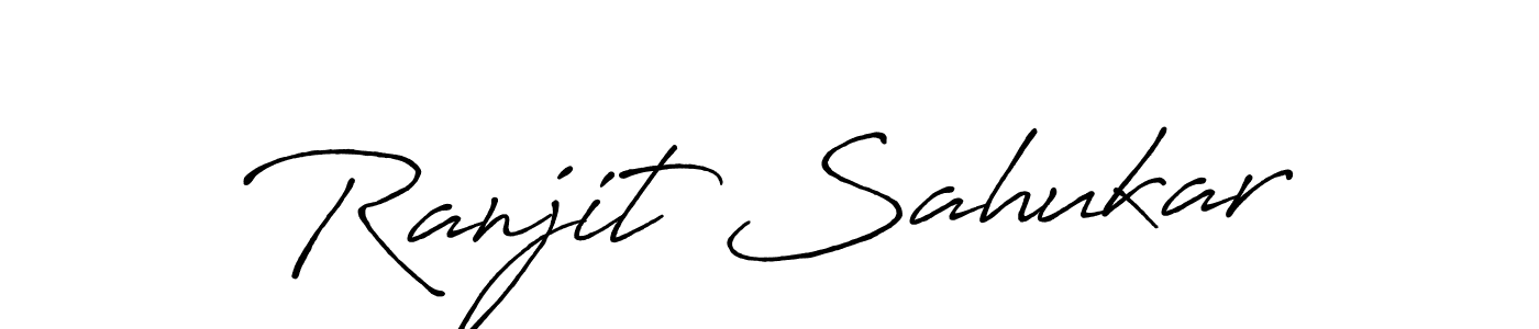 Create a beautiful signature design for name Ranjit Sahukar. With this signature (Antro_Vectra_Bolder) fonts, you can make a handwritten signature for free. Ranjit Sahukar signature style 7 images and pictures png