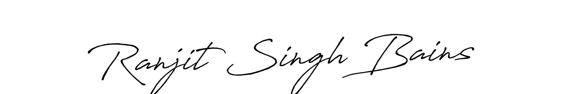 Ranjit Singh Bains stylish signature style. Best Handwritten Sign (Antro_Vectra_Bolder) for my name. Handwritten Signature Collection Ideas for my name Ranjit Singh Bains. Ranjit Singh Bains signature style 7 images and pictures png