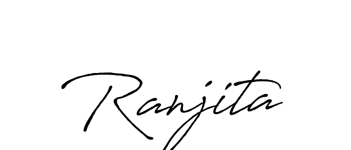 Create a beautiful signature design for name Ranjita. With this signature (Antro_Vectra_Bolder) fonts, you can make a handwritten signature for free. Ranjita signature style 7 images and pictures png