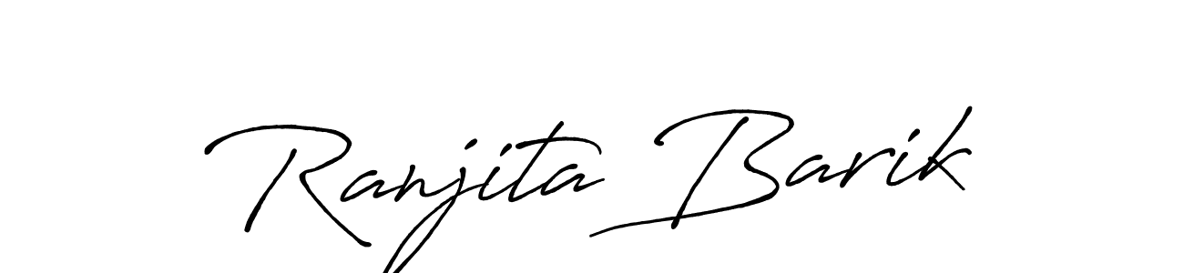 Also You can easily find your signature by using the search form. We will create Ranjita Barik name handwritten signature images for you free of cost using Antro_Vectra_Bolder sign style. Ranjita Barik signature style 7 images and pictures png