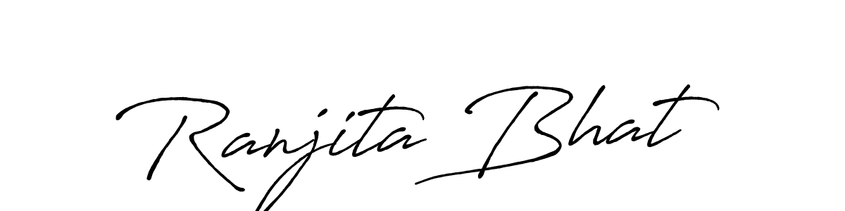 Use a signature maker to create a handwritten signature online. With this signature software, you can design (Antro_Vectra_Bolder) your own signature for name Ranjita Bhat. Ranjita Bhat signature style 7 images and pictures png