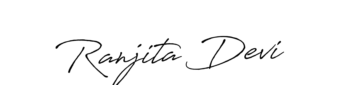 Ranjita Devi stylish signature style. Best Handwritten Sign (Antro_Vectra_Bolder) for my name. Handwritten Signature Collection Ideas for my name Ranjita Devi. Ranjita Devi signature style 7 images and pictures png