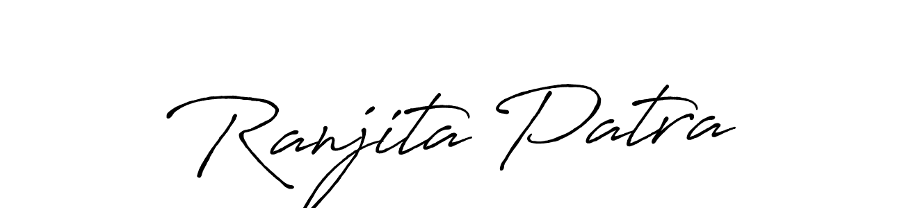 Create a beautiful signature design for name Ranjita Patra. With this signature (Antro_Vectra_Bolder) fonts, you can make a handwritten signature for free. Ranjita Patra signature style 7 images and pictures png