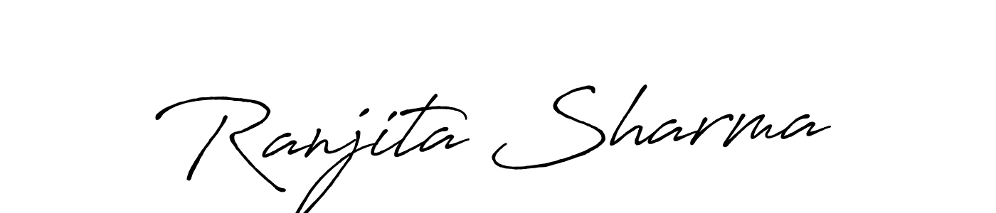 Also You can easily find your signature by using the search form. We will create Ranjita Sharma name handwritten signature images for you free of cost using Antro_Vectra_Bolder sign style. Ranjita Sharma signature style 7 images and pictures png