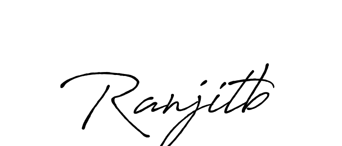 Make a beautiful signature design for name Ranjitb. With this signature (Antro_Vectra_Bolder) style, you can create a handwritten signature for free. Ranjitb signature style 7 images and pictures png