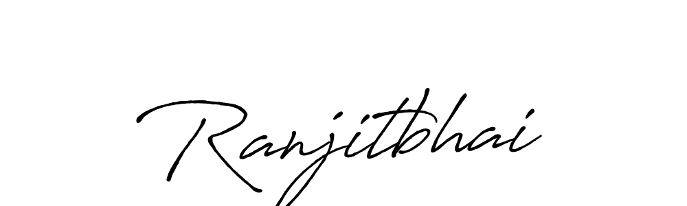 Make a beautiful signature design for name Ranjitbhai. With this signature (Antro_Vectra_Bolder) style, you can create a handwritten signature for free. Ranjitbhai signature style 7 images and pictures png